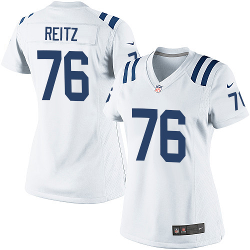 Women's Elite Joe Reitz Nike Jersey White Road - #76 NFL Indianapolis Colts